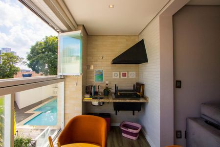 Varanda gourmet de apartamento à venda com 2 quartos, 67m² em Vila Gilda, Santo André
