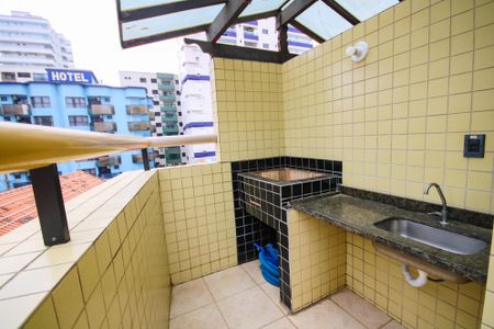 Área comum - Churrasqueira de apartamento para alugar com 3 quartos, 75m² em Guilhermina, Praia Grande