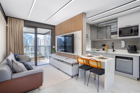 Sala de apartamento à venda com 1 quarto, 50m² em Pinheiros, São Paulo
