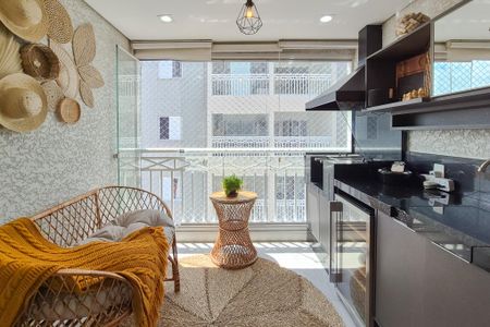 Varanda gourmet de apartamento à venda com 2 quartos, 64m² em Jardim das Acacias, São Bernardo do Campo