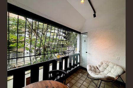 Varanda da sala de apartamento à venda com 1 quarto, 62m² em Jardim Botânico, Rio de Janeiro