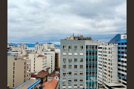 Sala/quarto - vista para o mar e pai de açúcar  de apartamento para alugar com 1 quarto, 28m² em Glória, Rio de Janeiro