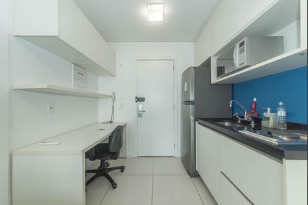 Sala - Cozinha Integrada de kitnet/studio para alugar com 1 quarto, 33m² em Brooklin, São Paulo