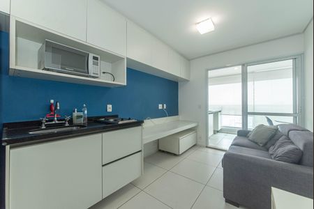 Sala - Cozinha Integrada de kitnet/studio para alugar com 1 quarto, 33m² em Brooklin, São Paulo