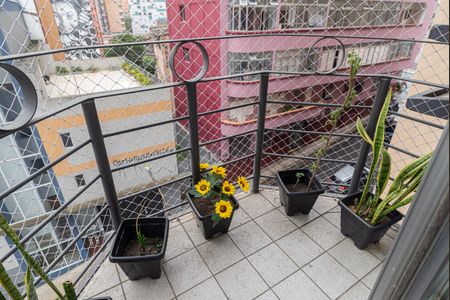 Varanda da Sala de apartamento à venda com 1 quarto, 32m² em Bela Vista, São Paulo