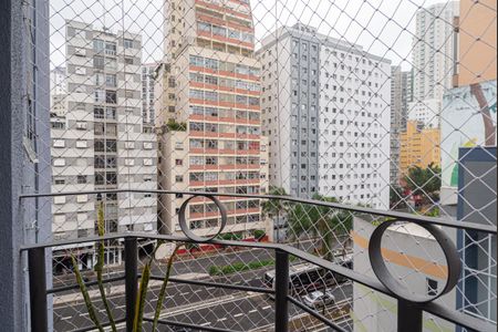 Varanda da Sala de apartamento à venda com 1 quarto, 32m² em Bela Vista, São Paulo