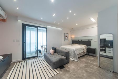 Sala de apartamento para alugar com 1 quarto, 40m² em Campo Belo, São Paulo