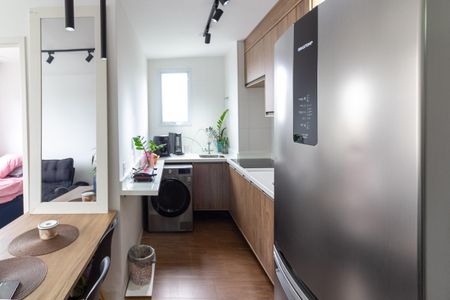 Apartamento à venda com 34m², 2 quartos e sem vaga Apartamento à venda com 34m², 2 quartos e sem vagaCozinha integrada com Área de Serviço