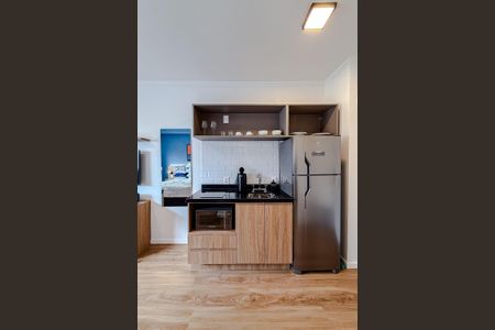 Cozinha de kitnet/studio para alugar com 1 quarto, 23m² em Vila Mariana, São Paulo