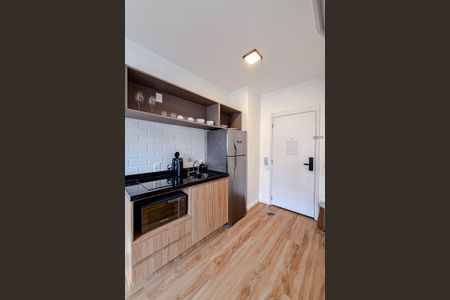 Cozinha de kitnet/studio para alugar com 1 quarto, 23m² em Vila Mariana, São Paulo