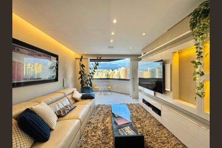 Sala de apartamento à venda com 3 quartos, 110m² em Cidade Jardim, Belo Horizonte