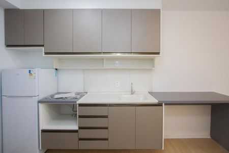 Cozinha de kitnet/studio para alugar com 1 quarto, 24m² em Itaim Bibi, São Paulo
