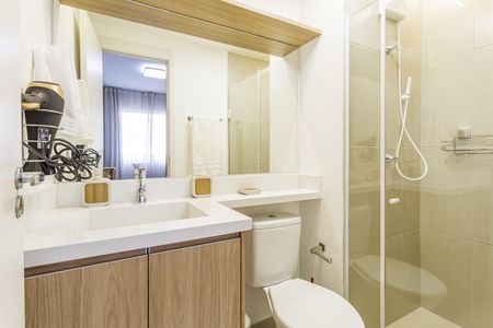 Apartamento para alugar com 30m², 1 quarto e sem vagaBanheiro da Suíte