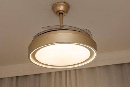 Apartamento para alugar com 71m², 3 quartos e 1 vagaDetalhe Sala-Ventilador de teto