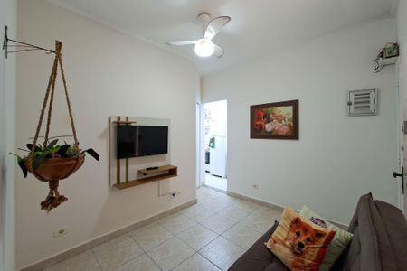 Sala de apartamento para alugar com 1 quarto, 38m² em Guilhermina, Praia Grande