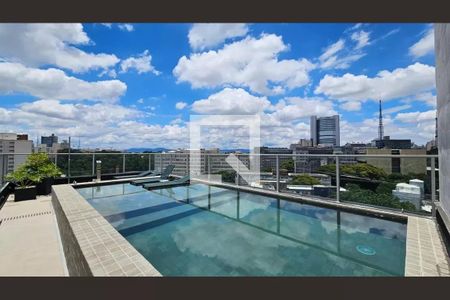 Área comum - Piscina de kitnet/studio para alugar com 1 quarto, 25m² em Cerqueira César, São Paulo