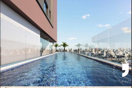 Studio à venda com 58m², 2 quartos e 1 vagaPiscina