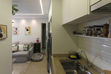 Apartamento à venda com 38m², 2 quartos e 1 vagaCozinha e Área de Serviço