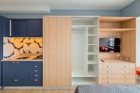 Studio para alugar com 25m², 1 quarto e sem vagaArmários