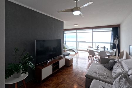 Sala de apartamento para alugar com 3 quartos, 130m² em Gonzaga, Santos