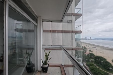Varanda da Sala de apartamento para alugar com 3 quartos, 130m² em Gonzaga, Santos