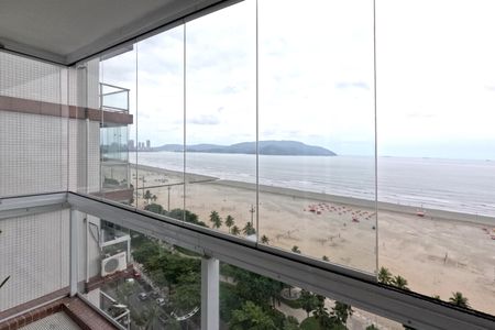 Varanda da Sala de apartamento para alugar com 3 quartos, 130m² em Gonzaga, Santos