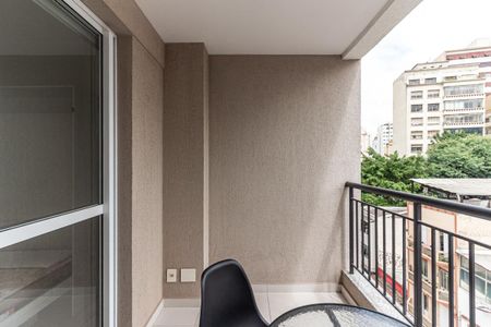 Varanda do Studio de kitnet/studio para alugar com 1 quarto, 33m² em Consolação, São Paulo
