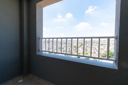 Varanda da Sala de apartamento para alugar com 1 quarto, 25m² em Jardim Imperador (zona Leste), São Paulo