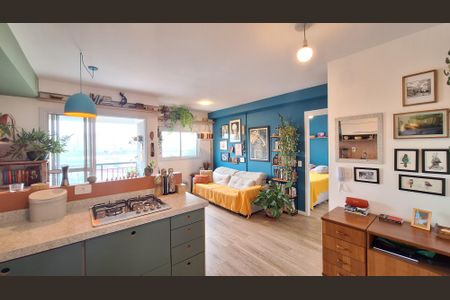 Sala/Cozinha de apartamento à venda com 1 quarto, 41m² em Lapa de Baixo, São Paulo