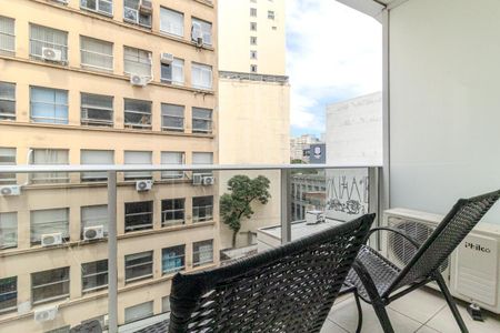Varanda de kitnet/studio para alugar com 1 quarto, 30m² em Centro Histórico de São Paulo, São Paulo