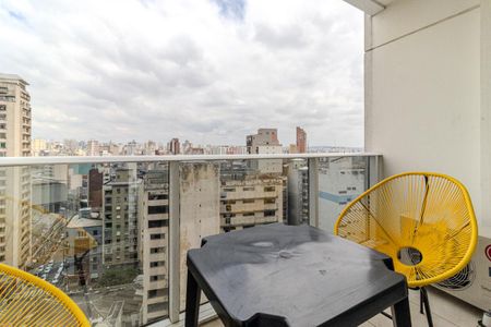 Varanda de kitnet/studio para alugar com 1 quarto, 30m² em Centro Histórico de São Paulo, São Paulo