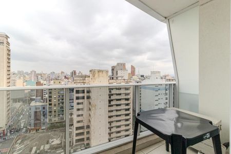 Varanda de kitnet/studio para alugar com 1 quarto, 30m² em Centro Histórico de São Paulo, São Paulo