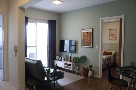 Sala de apartamento para alugar com 1 quarto, 46m² em Várzea da Barra Funda, São Paulo