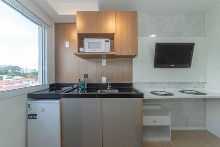 Cozinha de kitnet/studio à venda com 1 quarto, 17m² em Itaim Bibi, São Paulo