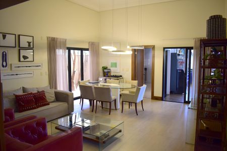 Sala de casa de condomínio para alugar com 3 quartos, 273m² em Alphaville Residencial Um, Ribeirão Preto