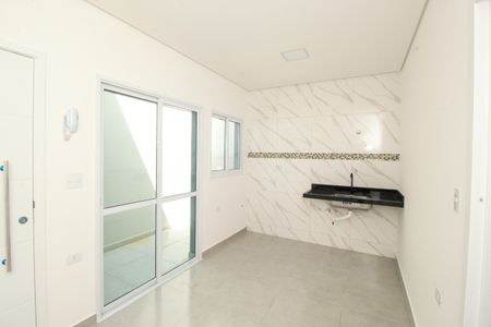 Sala/Cozinha de apartamento para alugar com 1 quarto, 30m² em Parque Novo Oratório, Santo André
