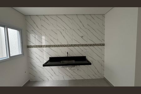 Sala - Cozinha de apartamento para alugar com 1 quarto, 30m² em Parque Novo Oratório, Santo André