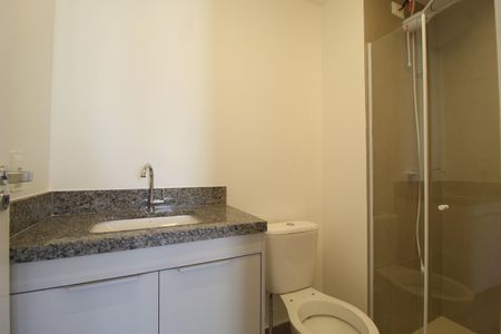 Banheiro da Suíte de apartamento para alugar com 1 quarto, 27m² em Vila Olímpia, São Paulo