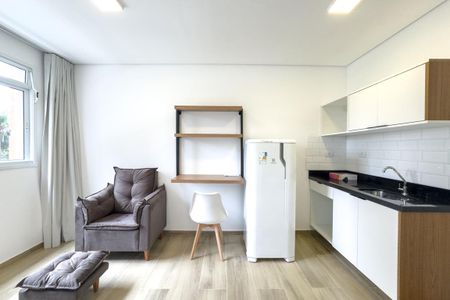 Sala/Cozinha de apartamento para alugar com 1 quarto, 22m² em Pinheiros, São Paulo