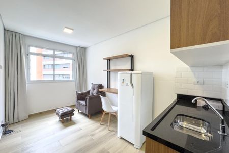 Sala/Cozinha de apartamento para alugar com 1 quarto, 22m² em Pinheiros, São Paulo