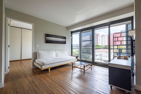 Sala/Cozinha de apartamento para alugar com 1 quarto, 55m² em Vila Madalena, São Paulo