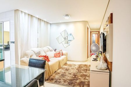 Sala de apartamento à venda com 3 quartos, 75m² em Vila Valparaíso, Santo André