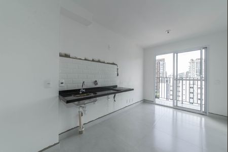 Sala - Cozinha Integrada de apartamento à venda com 1 quarto, 30m² em Campo Belo, São Paulo