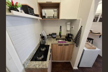 Cozinha de kitnet/studio para alugar com 1 quarto, 32m² em Centro, Rio de Janeiro