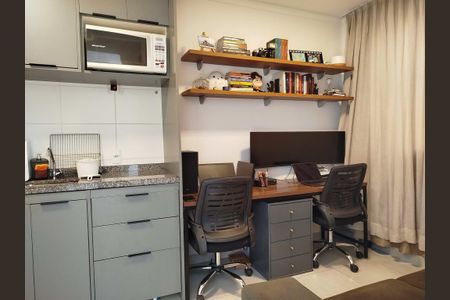 Sala com cozinha  de apartamento à venda com 1 quarto, 25m² em Tatuapé, São Paulo