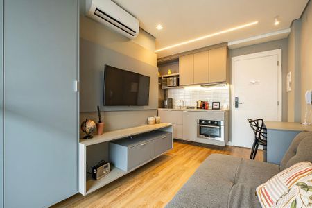 Sala/Cozinha de apartamento para alugar com 1 quarto, 29m² em Jardim Paulista, São Paulo