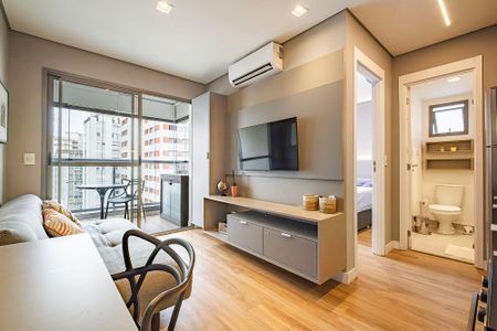 Sala/Cozinha de apartamento para alugar com 1 quarto, 29m² em Jardim Paulista, São Paulo
