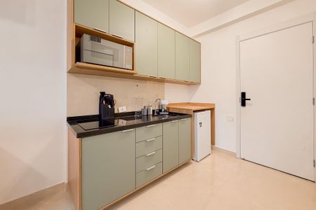 Cozinha de kitnet/studio à venda com 1 quarto, 27m² em Paraíso, São Paulo