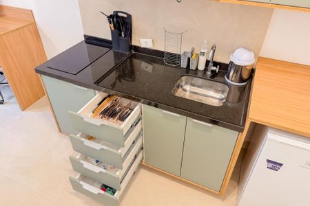 Studio à venda com 27m², 1 quarto e sem vagaCozinha - Armários