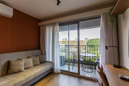 Sala de apartamento à venda com 1 quarto, 43m² em Indianópolis, São Paulo